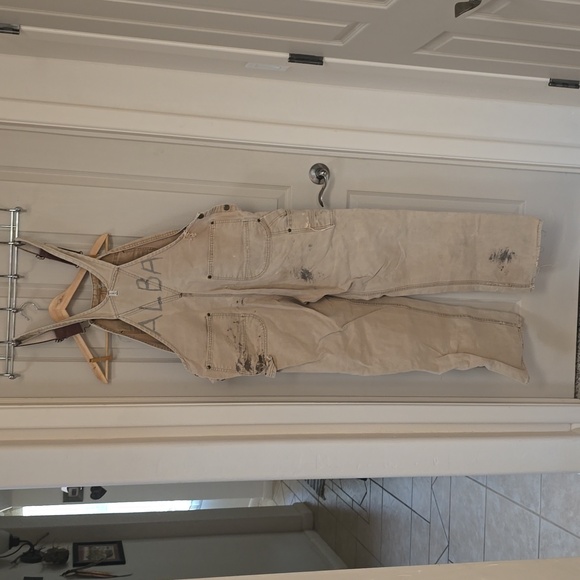 Key brand distressed overalls. Vintage, 100% cotton. W36 x L34. - Picture 5 of 10